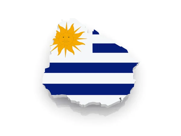 Karte von Uruguay — Stockfoto