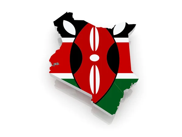 Kaart van Kenia — Stockfoto