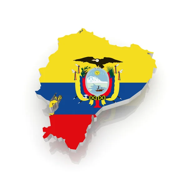 Карта Еквадору — стокове фото