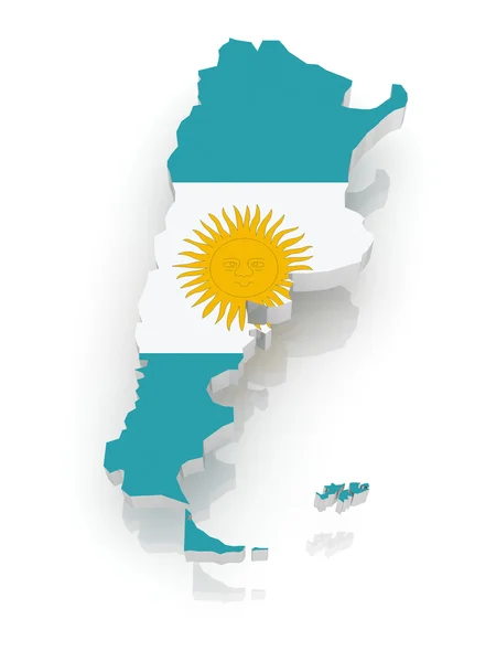 Мапа Аргентинської Республіки — стокове фото