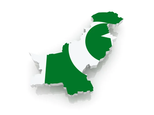 El mapa de Pakistán — Foto de Stock