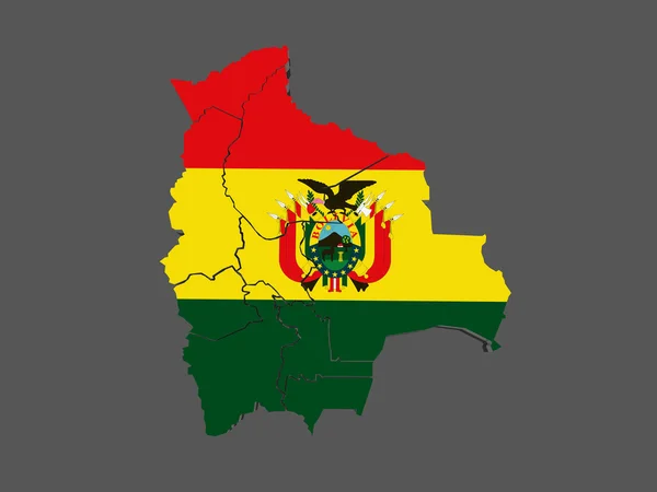 Kaart van bolivia — Stockfoto