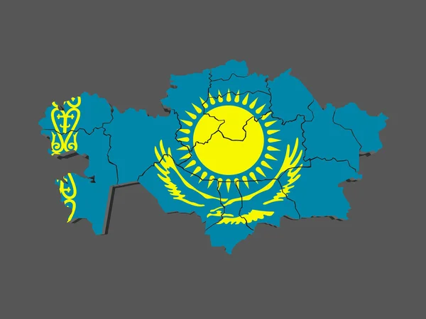 Kazakistan Haritası — Stok fotoğraf