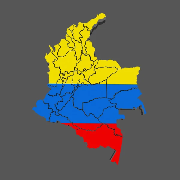 Mapa Kolumbie — Stock fotografie