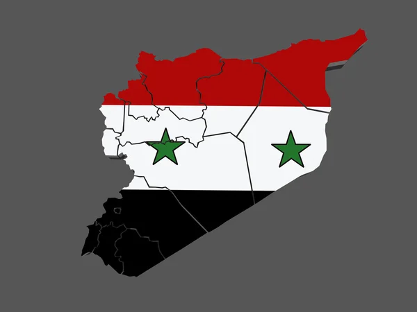 Karte von Syrien — Stockfoto