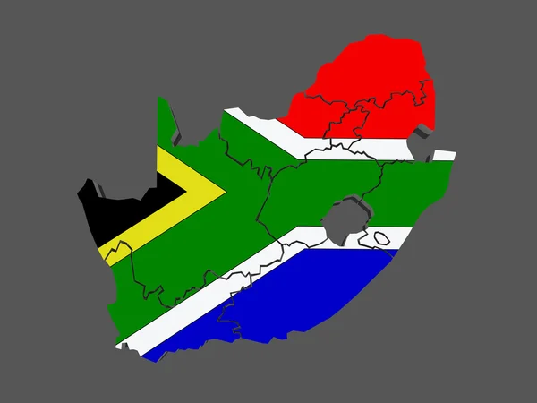 Карта з Південно-Африканської Республіки (rsa) — стокове фото