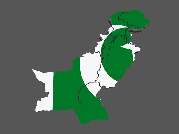 El mapa de Pakistán — Foto de Stock