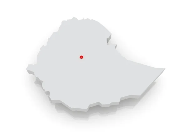 Mapa de Etiopíakaart van Ethiopië — Stockfoto
