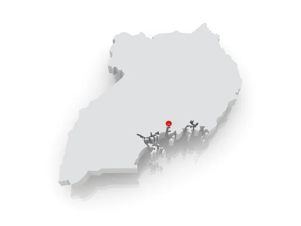 Carte de l'Ouganda — Photo