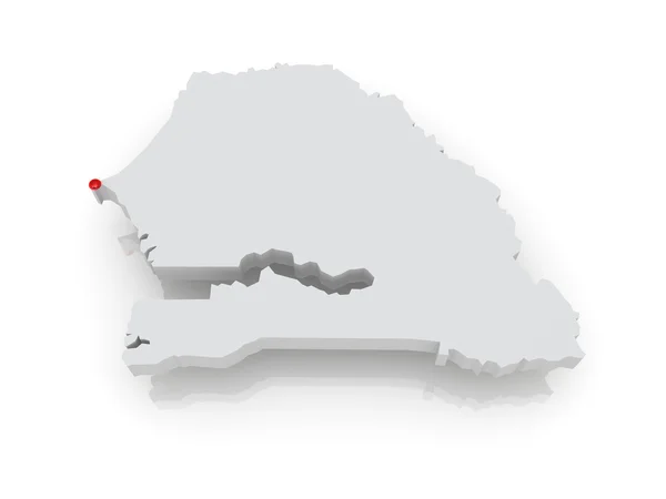 Senegal Haritası — Stok fotoğraf