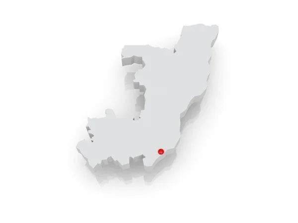 A Kongói Köztársaság térképe — Stock Fotó