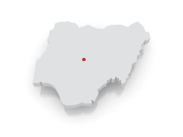 Mapa online de Nigeria — Foto de Stock