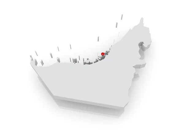 Birleşik Arap Emirlikleri (BAE Haritası) — Stok fotoğraf
