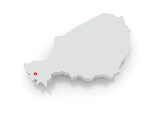 Karte von niger — Stockfoto