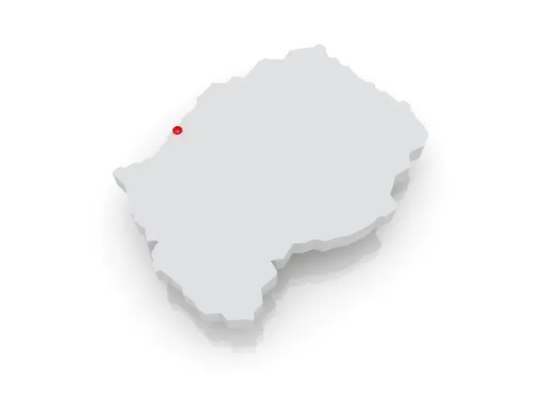 레소토의 지도 — 스톡 사진