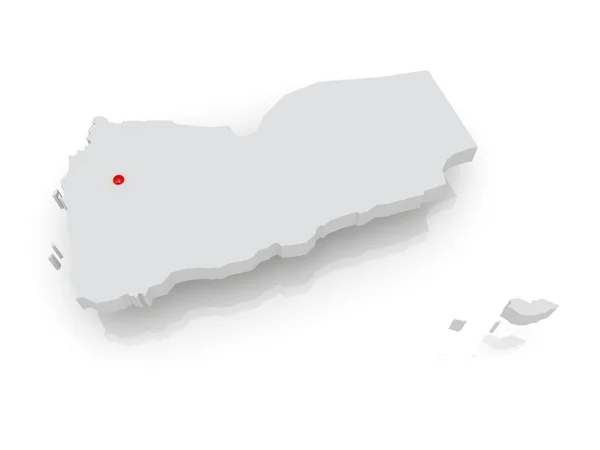 La mappa di Yemen — Foto Stock