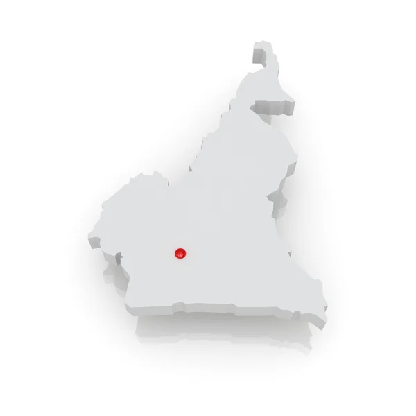 Karte von Kamerun — Stockfoto