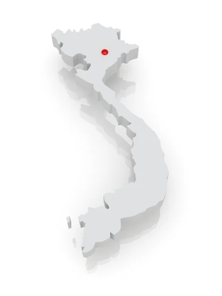 越南的地图 — 图库照片