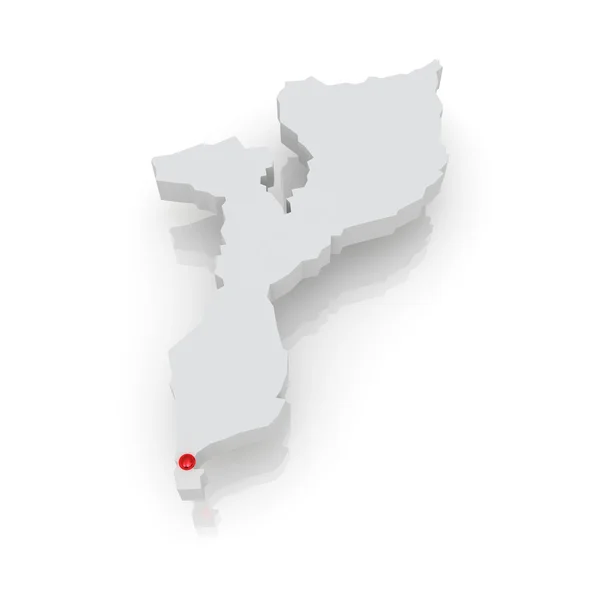Karta över Moçambique — Stockfoto