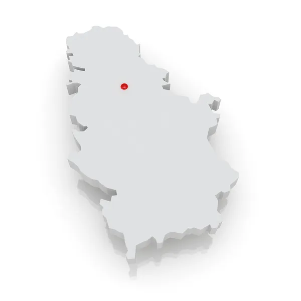 Mapa online de Serbia — Foto de Stock