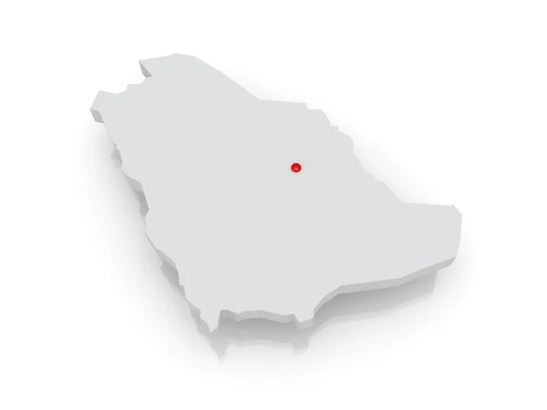 Map of Saudi Arabia — Stock Photo, Image