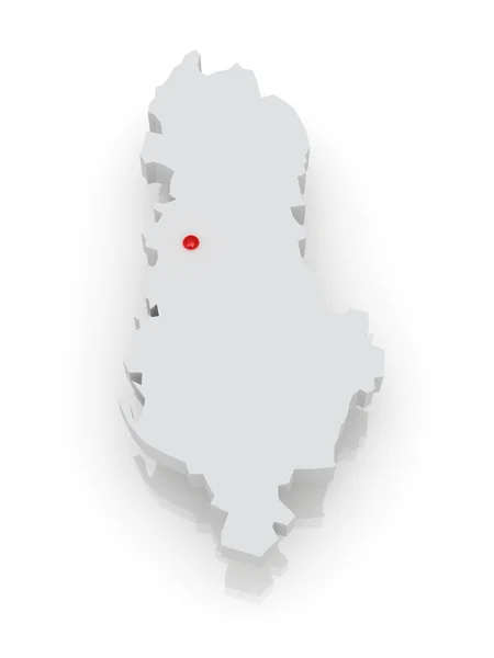 Mapa da Albânia — Fotografia de Stock