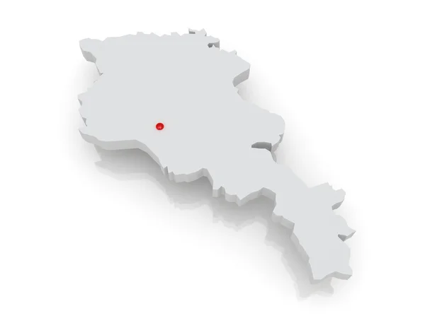 Mapa z Armenii — Zdjęcie stockowe