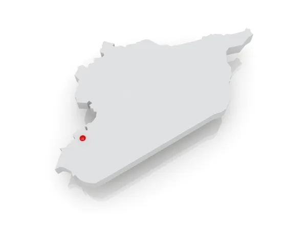 Harta Siriei — Fotografie, imagine de stoc