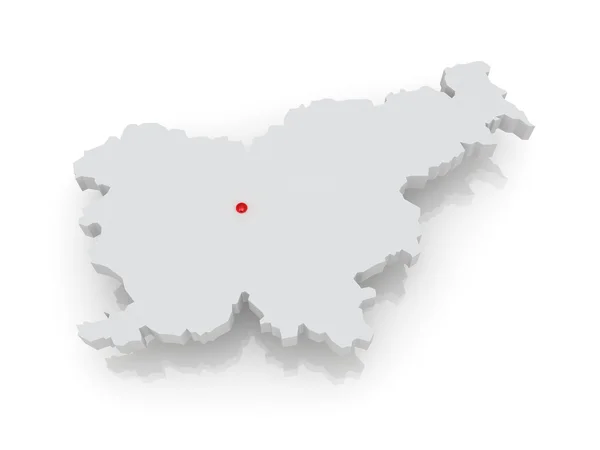 Karta över Slovenien — Stockfoto