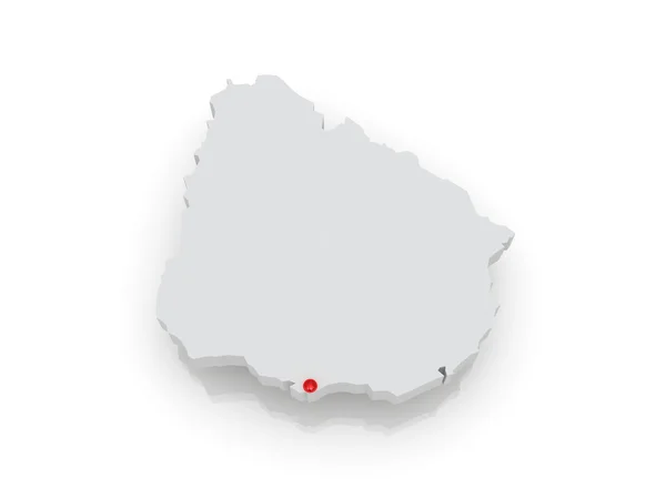 Uruguay Haritası — Stok fotoğraf