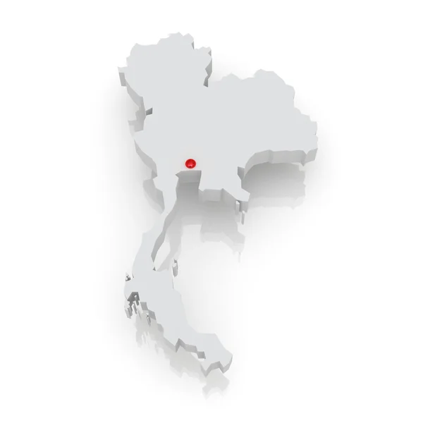 Karta över thailand — Stockfoto