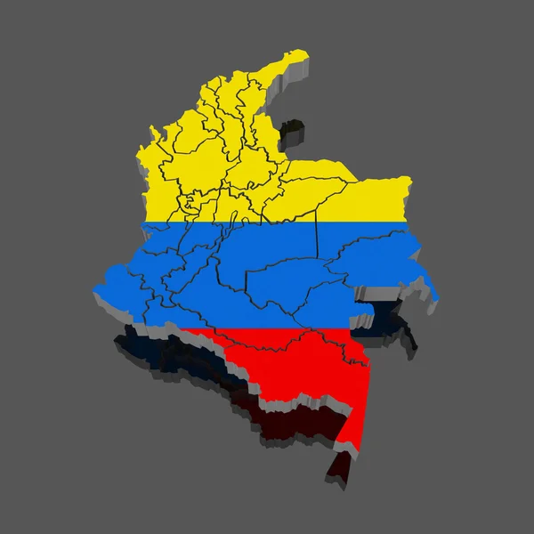 Карта Колумбії — стокове фото