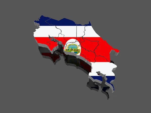 La mappa di Costa Rica — Foto Stock