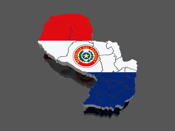 La mappa di Paraguay — Foto Stock