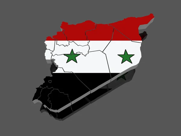 La mappa di Siria — Foto Stock