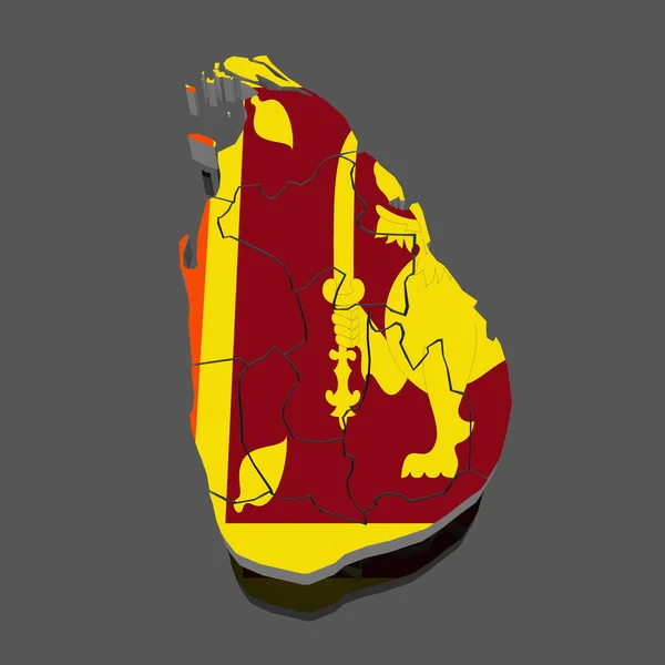 Map of Sri Lanka — Stock Photo, Image