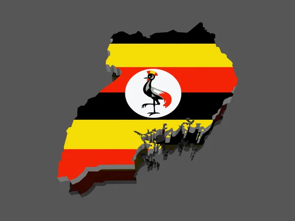 Uganda Haritası — Stok fotoğraf