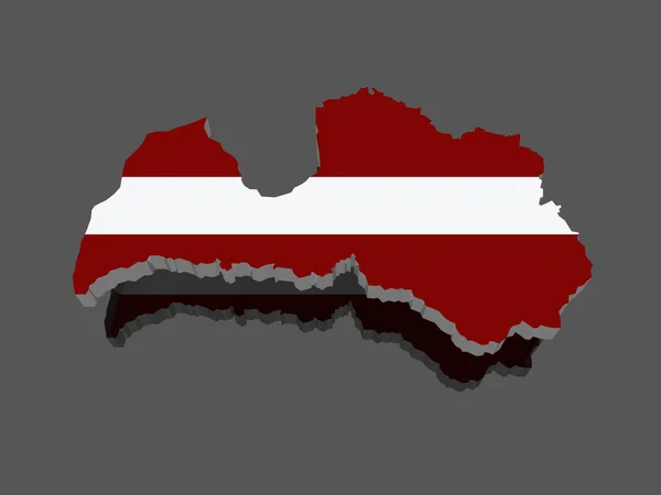 Χάρτης της Λετονίας — Φωτογραφία Αρχείου