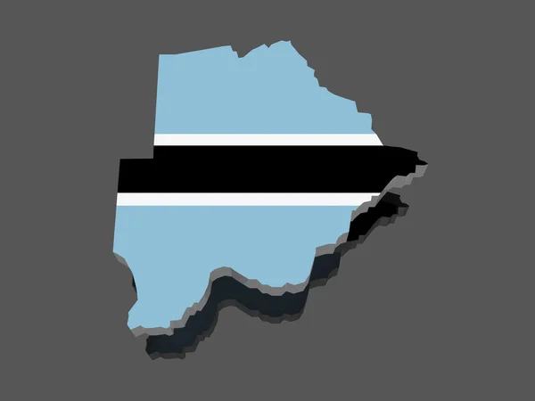 Карта Ботсвани — стокове фото
