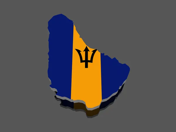 Karte von Barbados — Stockfoto