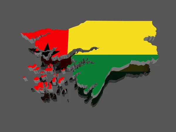 Karta över Guinea-Bissau. — Stockfoto