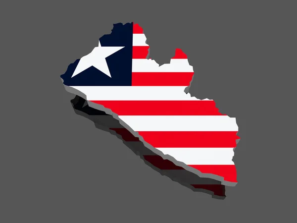 El mapa de Liberia . —  Fotos de Stock