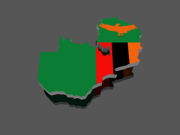 El mapa de Zambia . — Foto de Stock