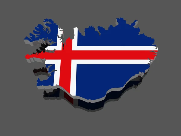 El mapa de Islandia . —  Fotos de Stock