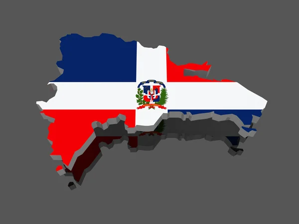 La carte de République dominicaine. — Photo
