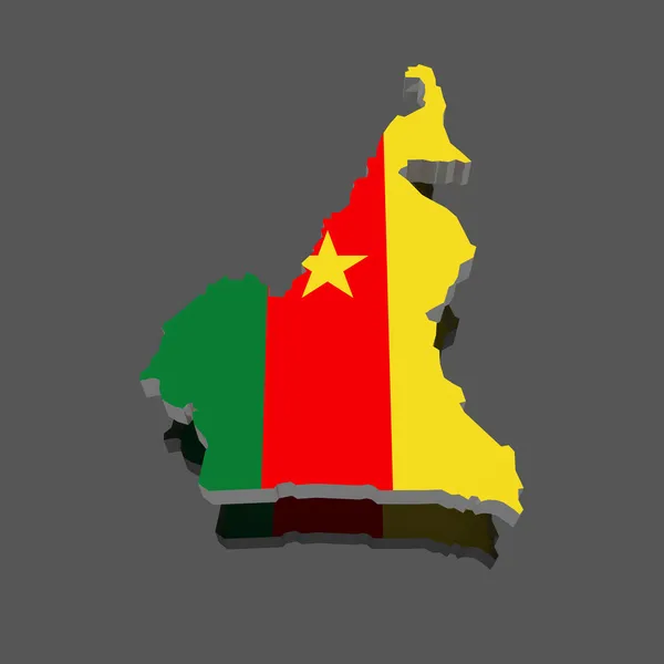 Mapa Kamerun. — Stock fotografie