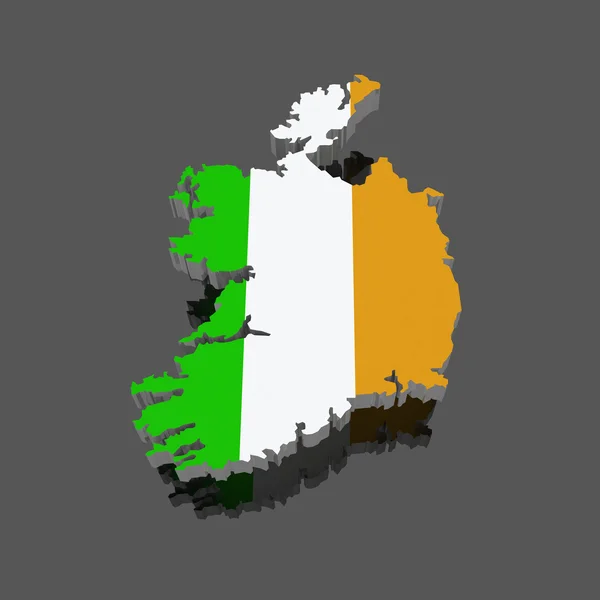 Landkarte von Irland. — Stockfoto