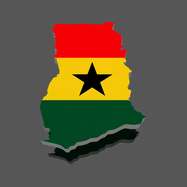 O mapa de Gana . — Fotografia de Stock