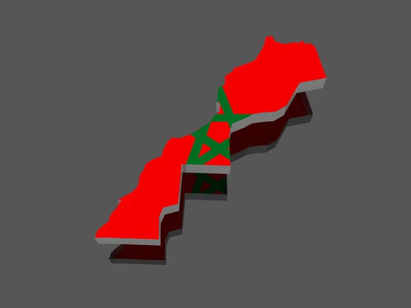 El mapa de Marruecos . —  Fotos de Stock