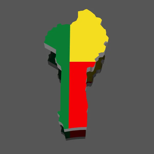 Benin Haritası — Stok fotoğraf